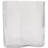 Figure-8 Clear Ribbed Vase